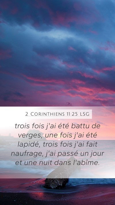 2 Corinthiens 11:25 LSG Bible Verse Image