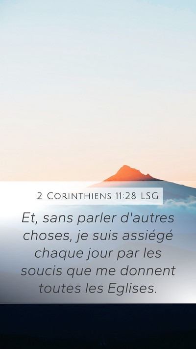 2 Corinthiens 11:28 LSG Bible Verse Image