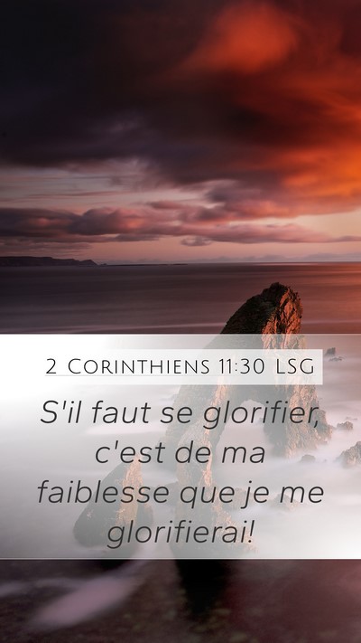 2 Corinthiens 11:30 LSG Bible Verse Image