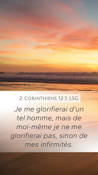 2 Corinthiens 12:5 LSG Bible Verse Image