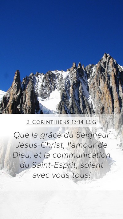 2 Corinthiens 13:14 LSG Bible Verse Image