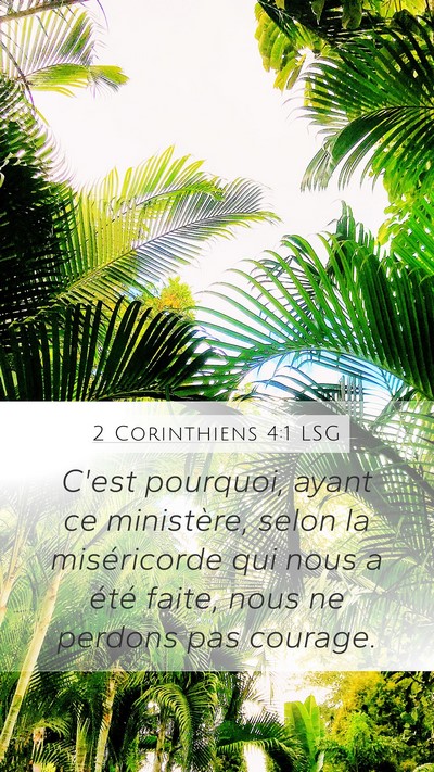 2 Corinthiens 4:1 LSG Bible Verse Image