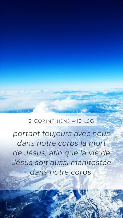 2 Corinthiens 4:10 LSG Bible Verse Image