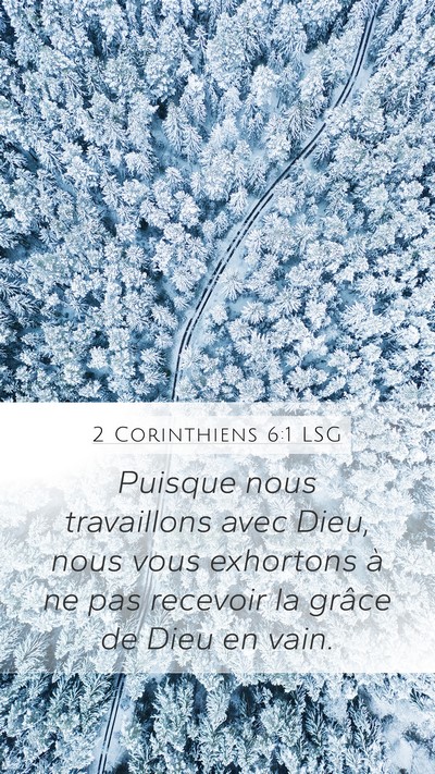 2 Corinthiens 6:1 LSG Bible Verse Image