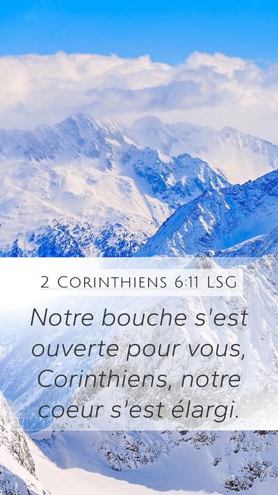 2 Corinthiens 6:11 LSG Bible Verse Image