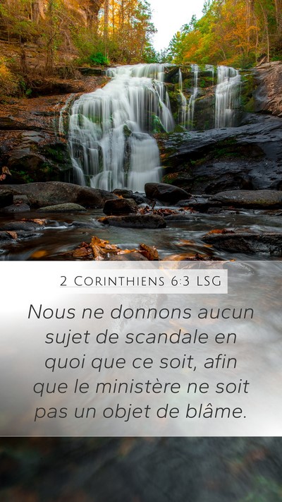 2 Corinthiens 6:3 LSG Bible Verse Image