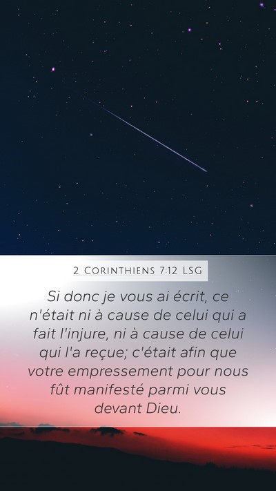 2 Corinthiens 7:12 LSG Bible Verse Image