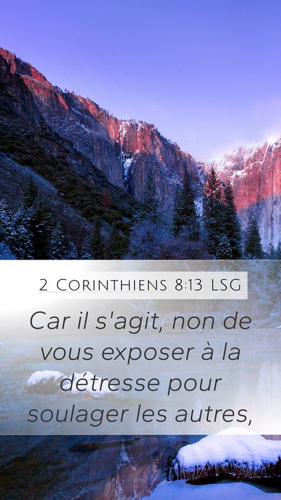 2 Corinthiens 8:13 LSG Bible Verse Image