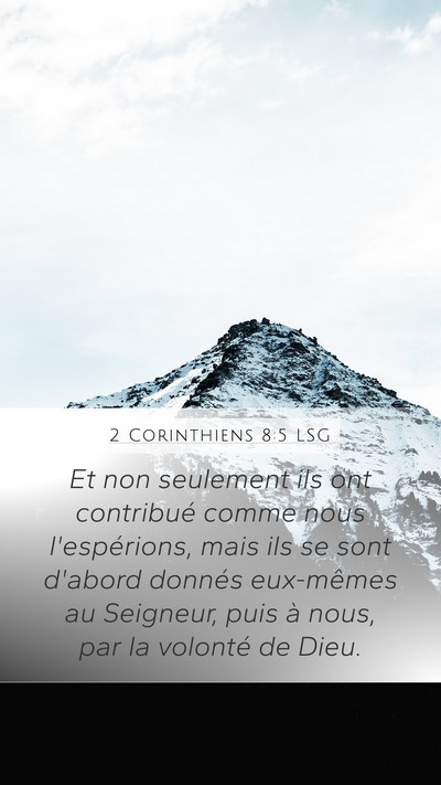 2 Corinthiens 8:5 LSG Bible Verse Image