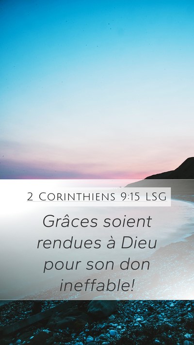 2 Corinthiens 9:15 LSG Bible Verse Image