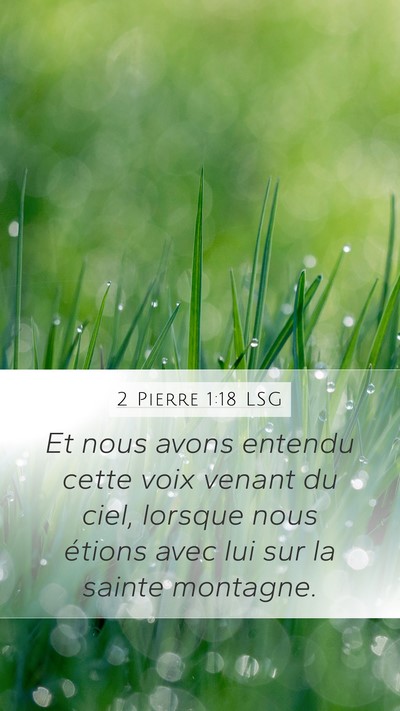 2 Pierre 1:18 LSG Bible Verse Image