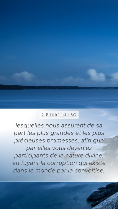 2 Pierre 1:4 LSG Bible Verse Image