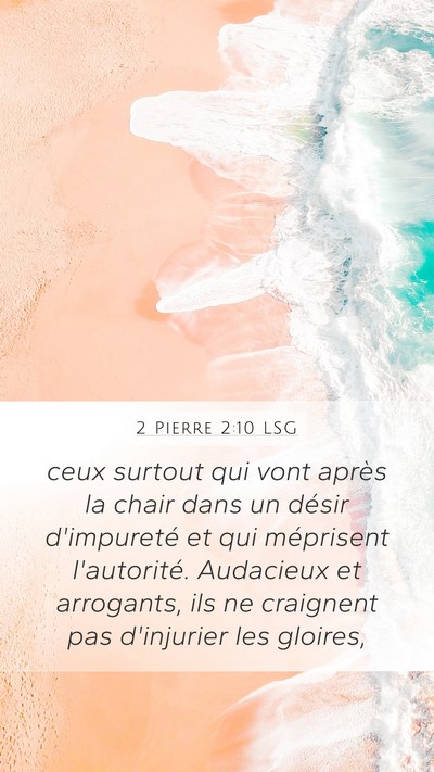 2 Pierre 2:10 LSG Bible Verse Image