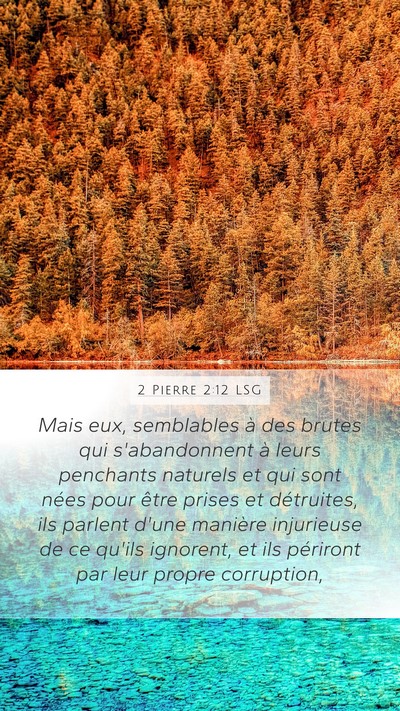 2 Pierre 2:12 LSG Bible Verse Image