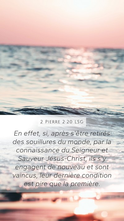 2 Pierre 2:20 LSG Bible Verse Image