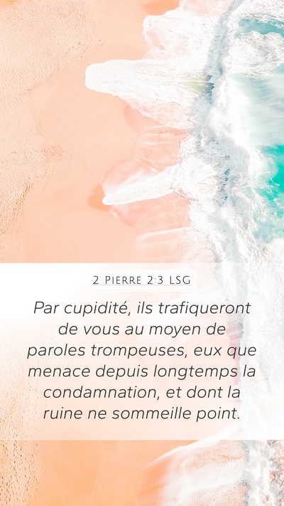 2 Pierre 2:3 LSG Bible Verse Image