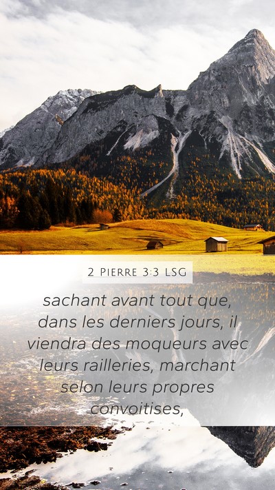 2 Pierre 3:3 LSG Bible Verse Image