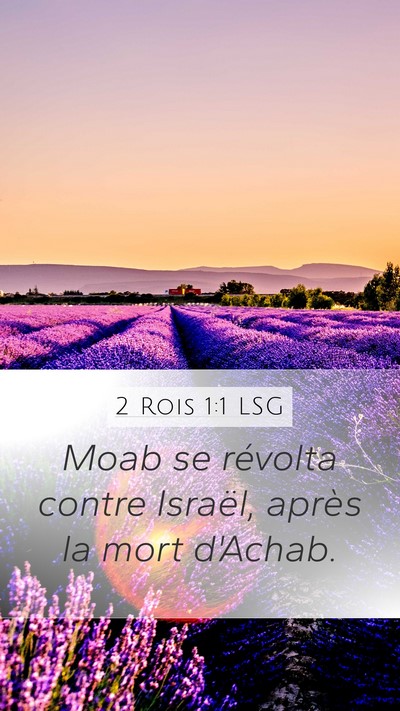 2 Rois 1:1 LSG Mobile Phone Wallpaper - Moab se révolta contre Israël, après la mort - Mobile Bible Verse Wallpaper
