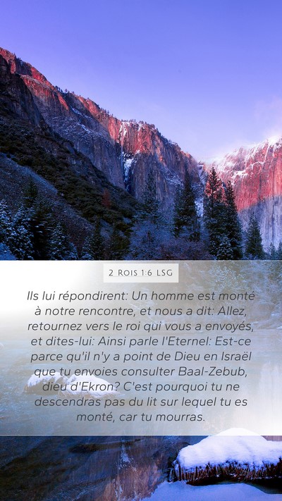 2 Rois 1:6 LSG Bible Verse Image