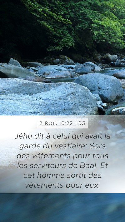 2 Rois 10:22 LSG Bible Verse Image