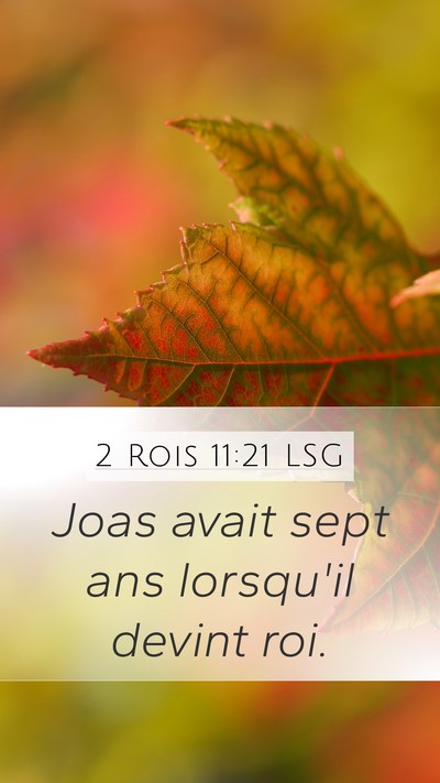 2 Rois 11:21 LSG Bible Verse Image