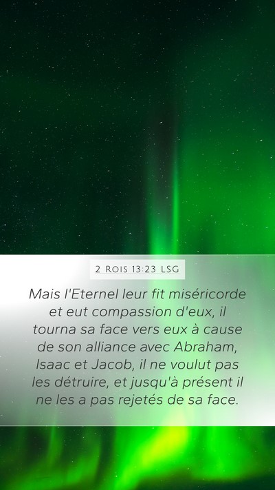 2 Rois 13:23 LSG Bible Verse Image