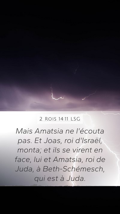 2 Rois 14:11 LSG Bible Verse Image