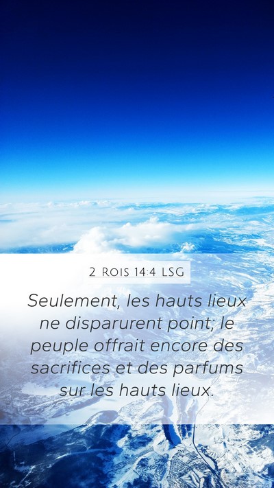 2 Rois 14:4 LSG Bible Verse Image