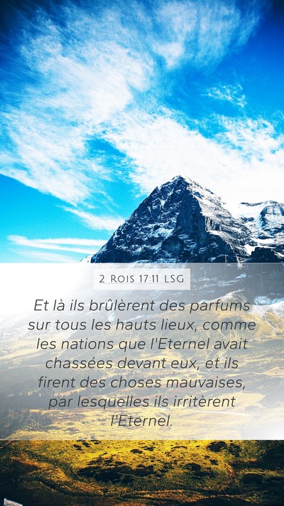 2 Rois 17:11 LSG Bible Verse Image
