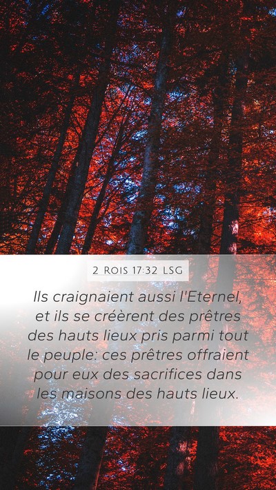 2 Rois 17:32 LSG Bible Verse Image
