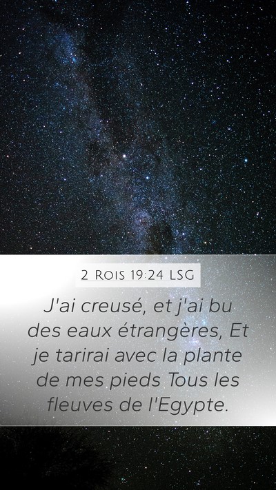 2 Rois 19:24 LSG Bible Verse Image