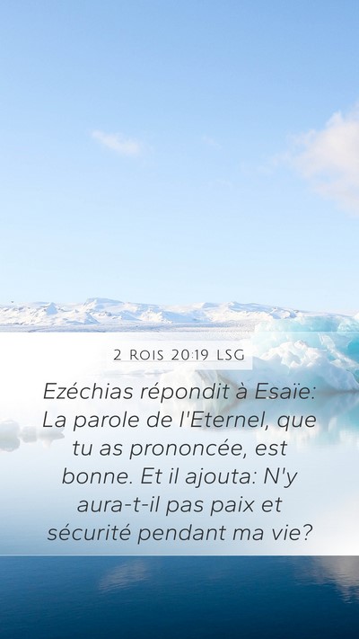 2 Rois 20:19 LSG Bible Verse Image
