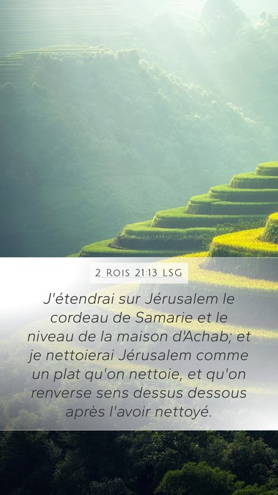 2 Rois 21:13 LSG Bible Verse Image