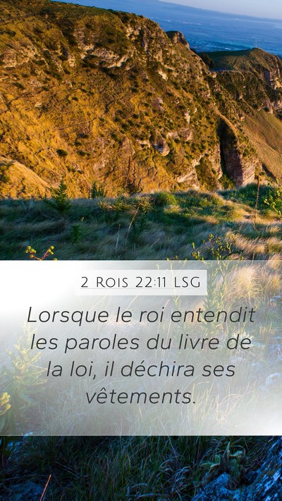 2 Rois 22:11 LSG Bible Verse Image