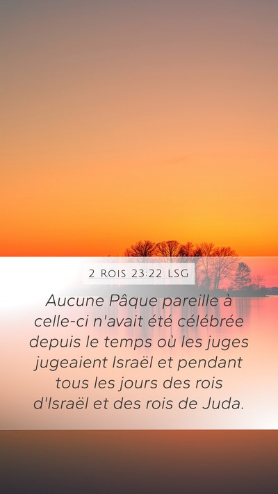 2 Rois 23:22 LSG Bible Verse Image