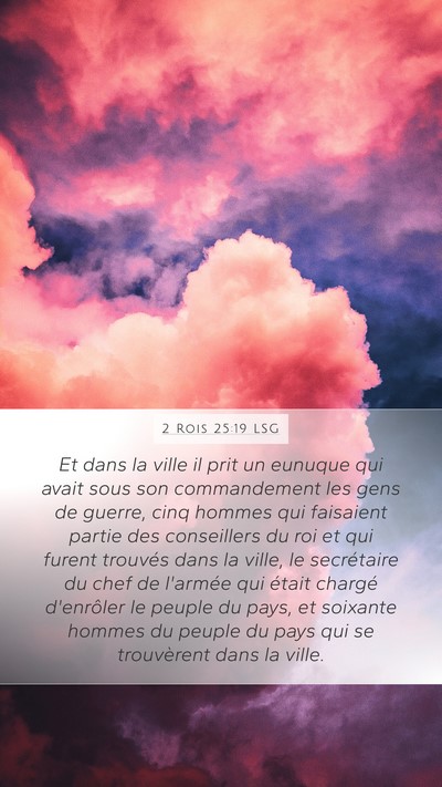 2 Rois 25:19 LSG Bible Verse Image
