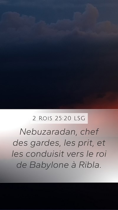 2 Rois 25:20 LSG Bible Verse Image