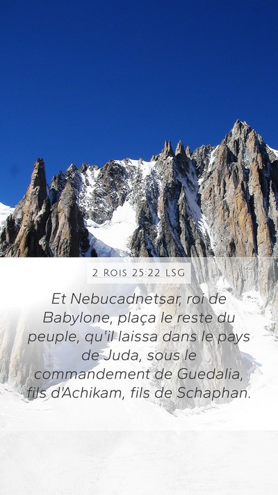 2 Rois 25:22 LSG Bible Verse Image