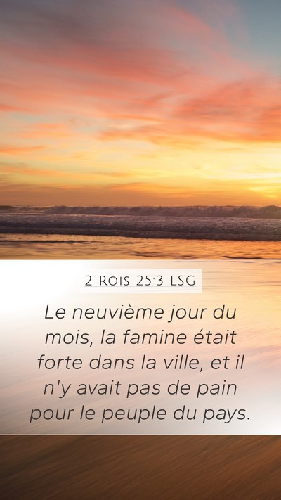 2 Rois 25:3 LSG Bible Verse Image