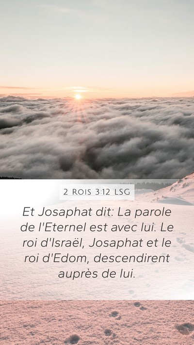 2 Rois 3:12 LSG Bible Verse Image