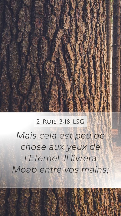 2 Rois 3:18 LSG Bible Verse Image