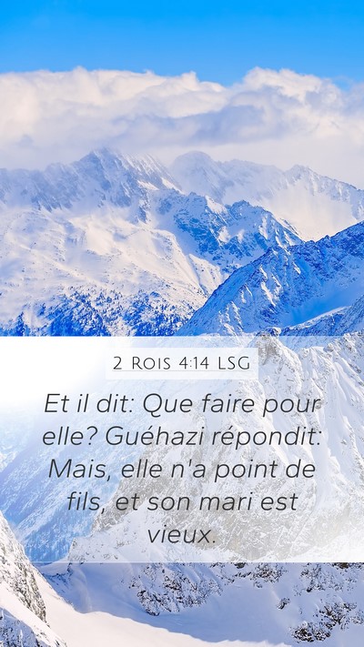 2 Rois 4:14 LSG Bible Verse Image