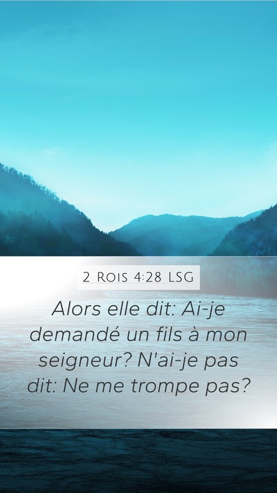 2 Rois 4:28 LSG Bible Verse Image