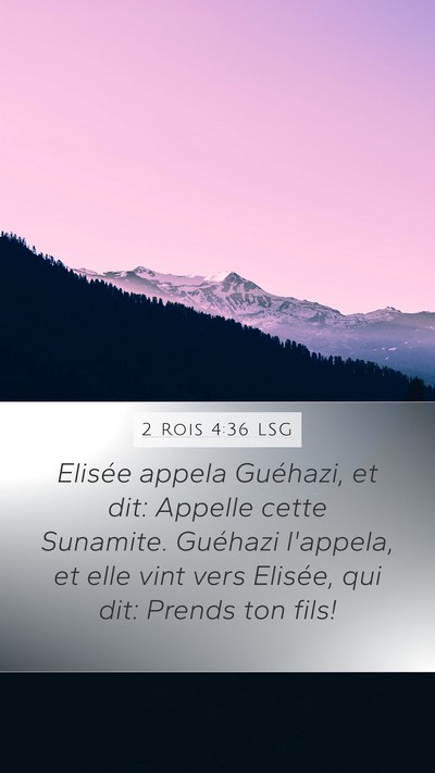 2 Rois 4:36 LSG Bible Verse Image