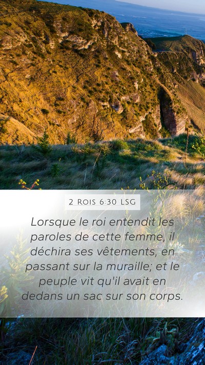 2 Rois 6:30 LSG Bible Verse Image