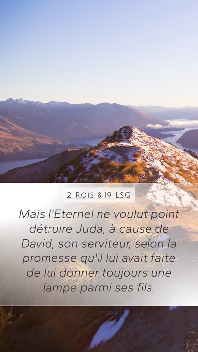 2 Rois 8:19 LSG Bible Verse Image