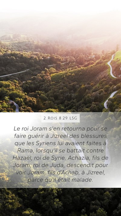 2 Rois 8:29 LSG Bible Verse Image