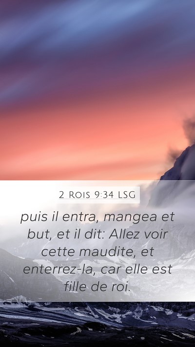 2 Rois 9:34 LSG Bible Verse Image