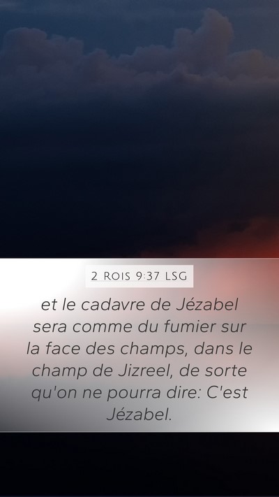 2 Rois 9:37 LSG Bible Verse Image
