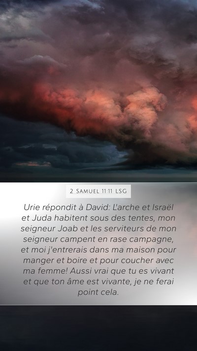 2 Samuel 11:11 LSG Bible Verse Image